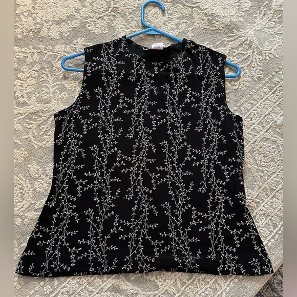 Ronnie Nicole Black Sparkly Shell/ top/ sleeveless,jersey,pullover. - Picture 1 of 12